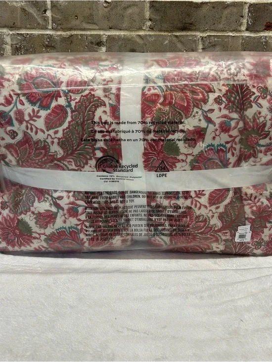 Pottery Barn Jane Floral Handcrafted Reversible Quilt King Cali Bedding NWT - Picture 7 of 7